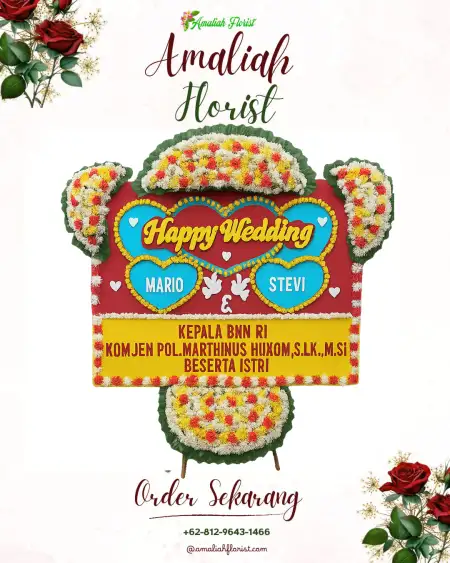 Papan Bunga Pernikahan Kecis